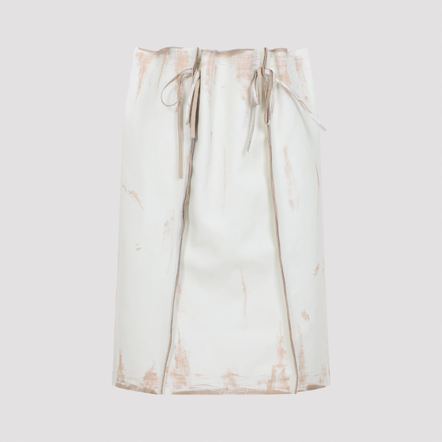 calf leather midi skirt-image-1