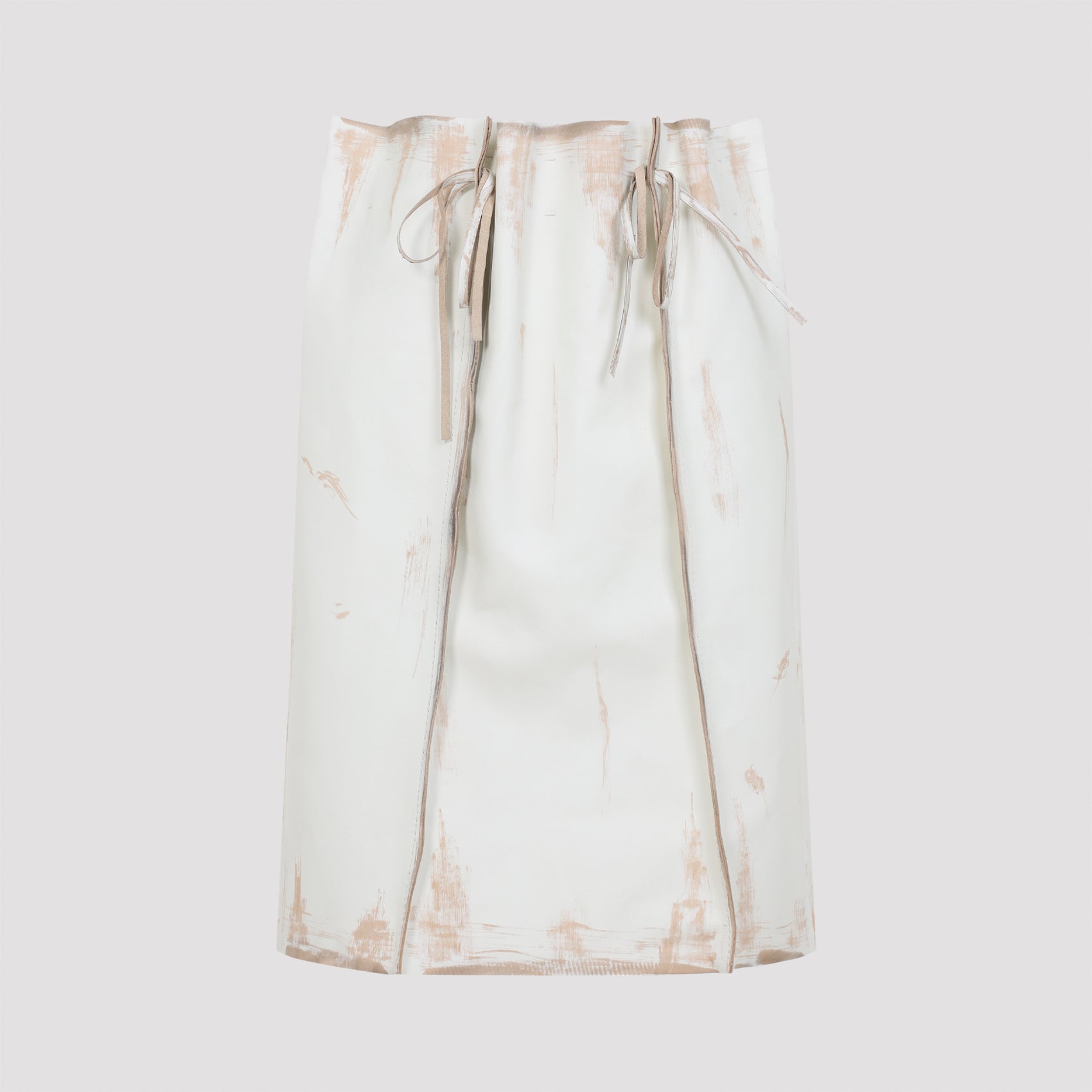 calf leather midi skirt-image-1