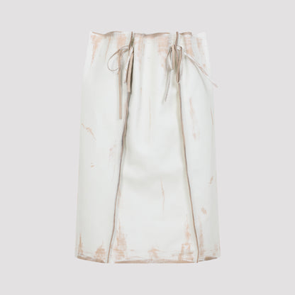 calf leather midi skirt-image-1