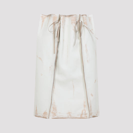 calf leather midi skirt-image-1