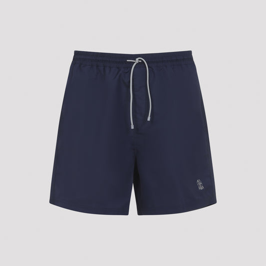 polyester swim shorts-image-1