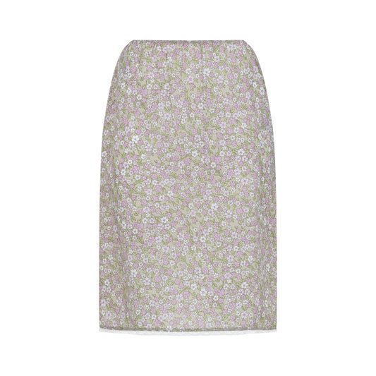 Green Polyamide Midi Skirt