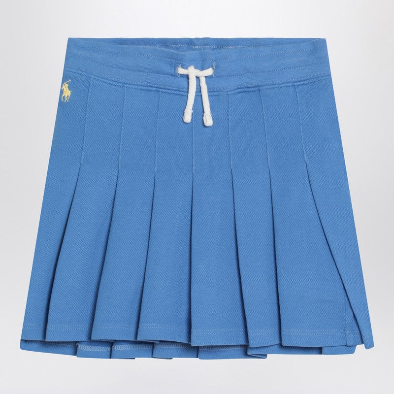 Light Blue Pleated Mini Skirt