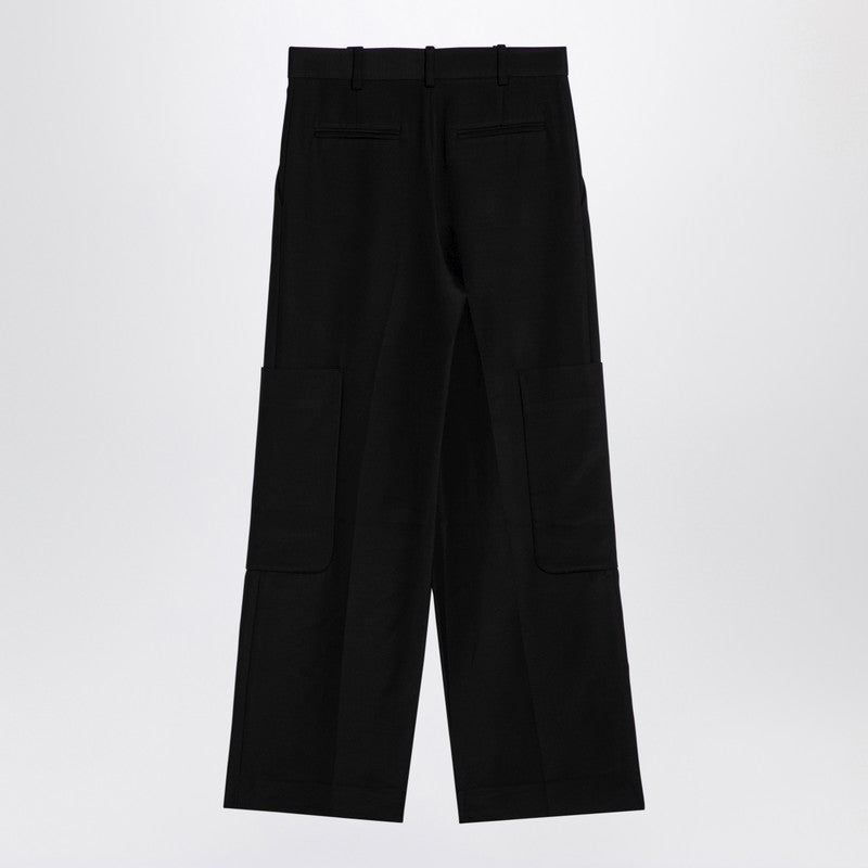 Black Caiton High-Waisted Trousers