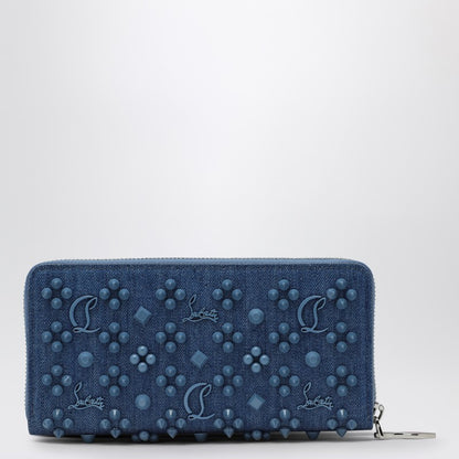 Panettone Coin Purse In Denim With Spikes
