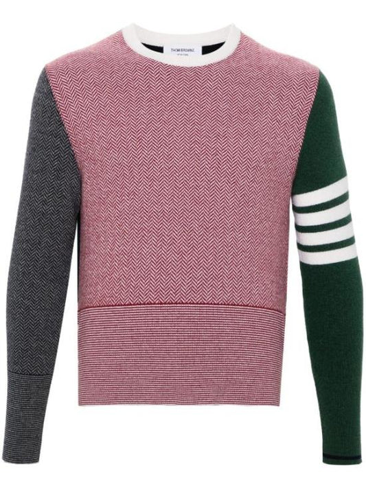 FUNMIX HERRINGBONE CLASSIC CREWNECK SWEATER