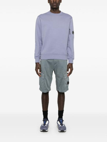 STRETCH SATIN CARGO BERMUDA SHORTS