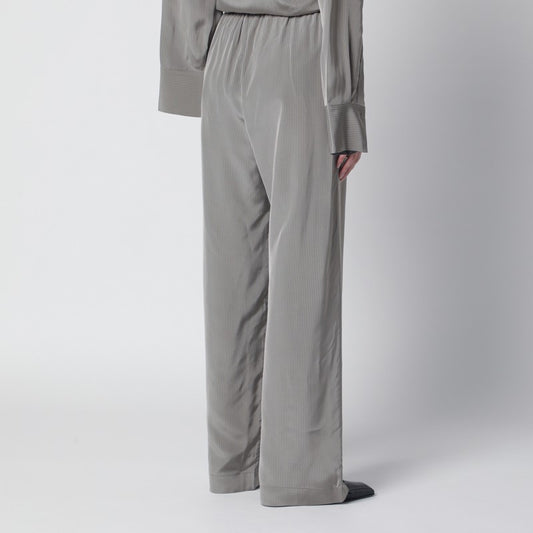 Light grey wide striped trousers