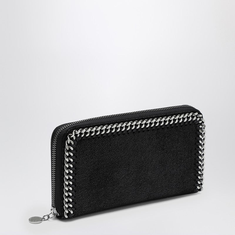 Black Zip Around Falabella Wallet