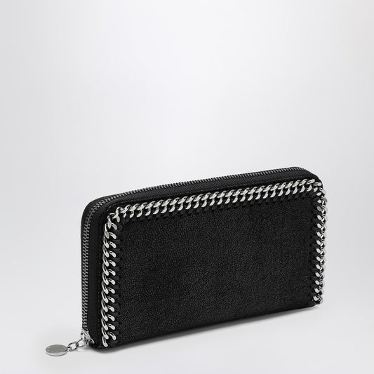 Black Zip Around Falabella Wallet