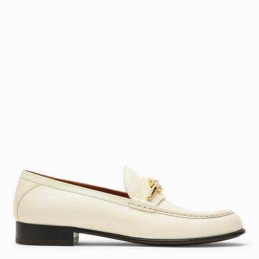 Ivory Leather Vlogo Signature Loafer