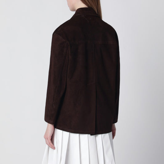 Dark brown suede jacket