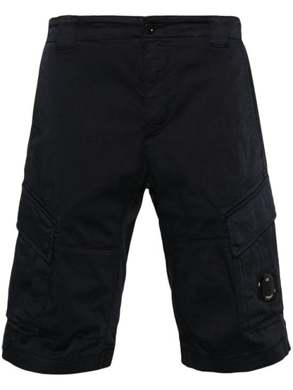 STRETCH SATIN CARGO BERMUDA SHORTS