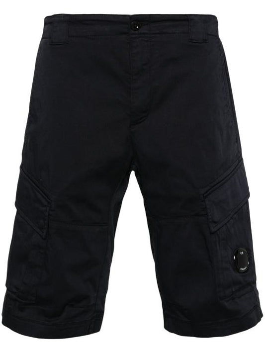 STRETCH SATIN CARGO BERMUDA SHORTS