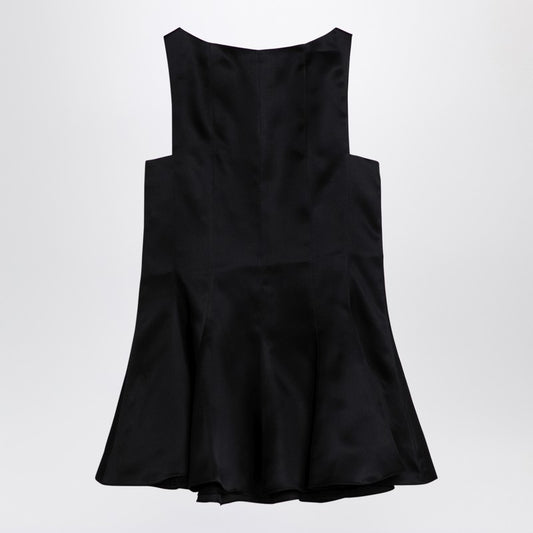 Black Silk Mini Mags Dress