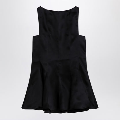 Black Silk Mini Mags Dress