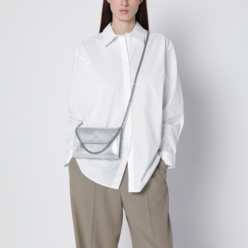 Falabella silver crossbody wallet bag