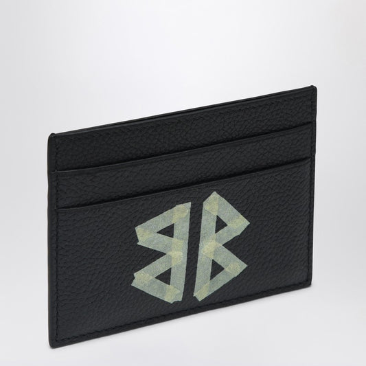 Cash Black Cardholder In Grained Leather