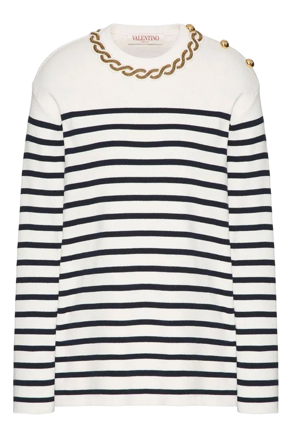 Striped Jersey With Embroidery