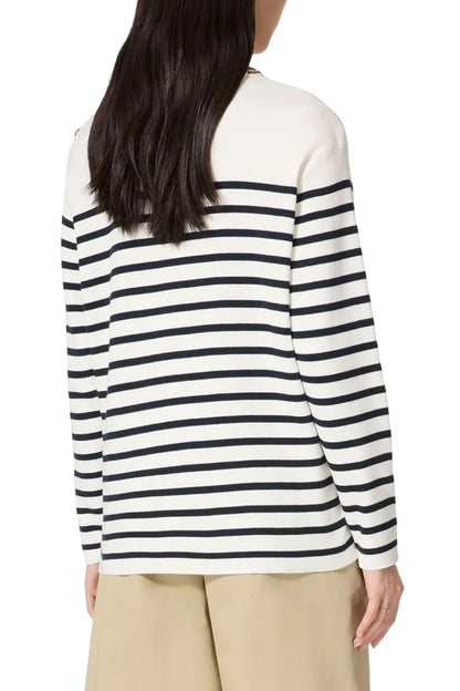 Striped Jersey With Embroidery