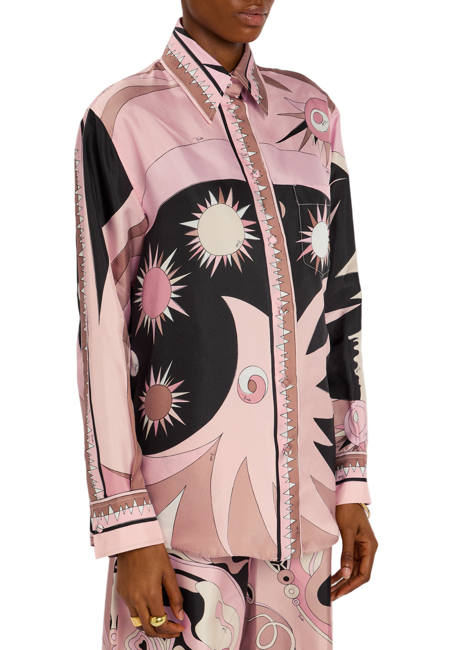 PUCCI STELLA PRINTED SILK-TWILL SHIRT