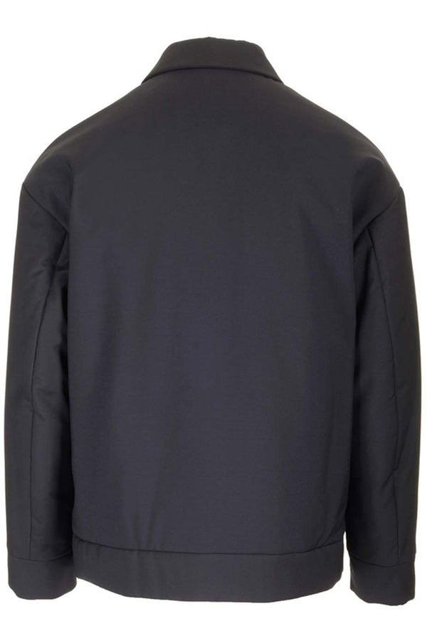 Logo Plaque Zip-Up Bomber Jacket