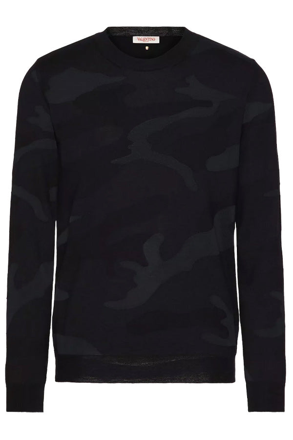 Camounoir Pattern Knitwear