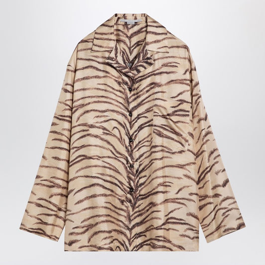 Silk Shirt With Tiger Print