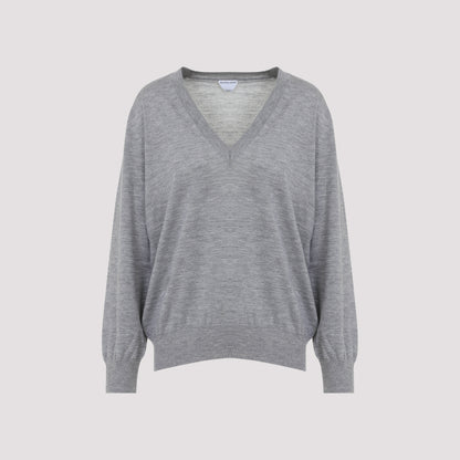 v neck cashmere sweater-image-3