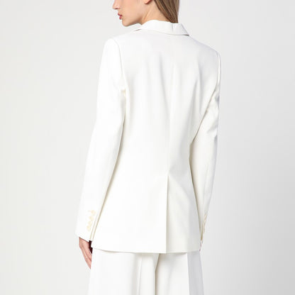 Ivory Wool Single-breasted Jacket