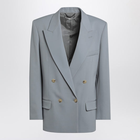 Light Grey Wool Double-breasted Jacket