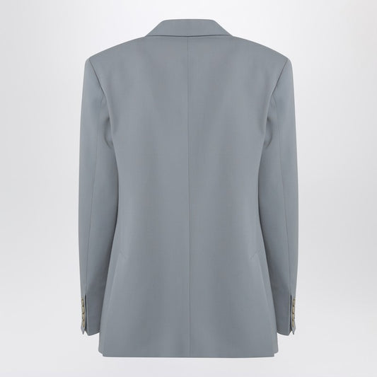 Light Grey Wool Double-breasted Jacket