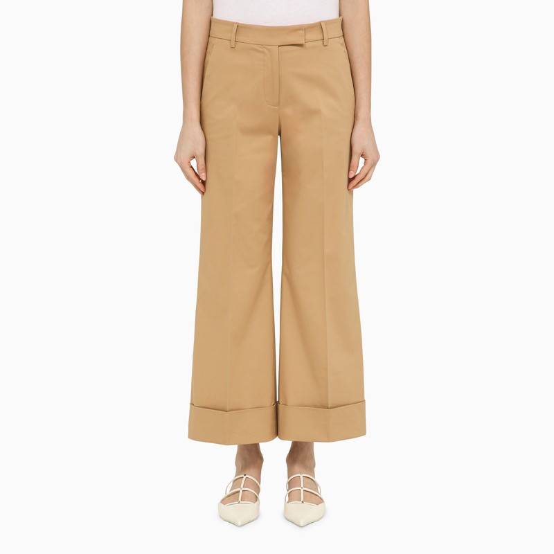 Desert-coloured cotton trousers