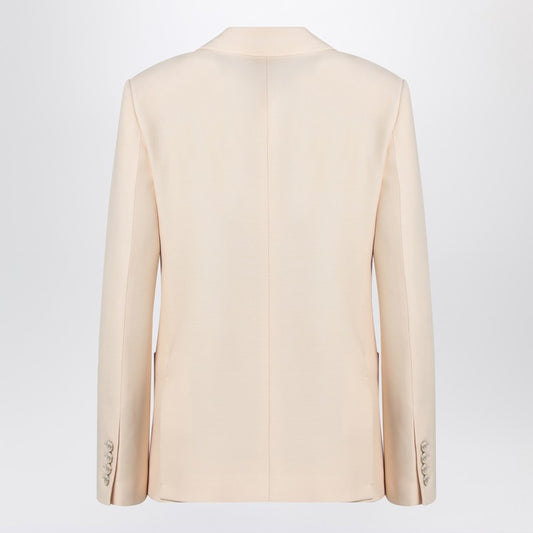 Wool and silk single-breasted jacket