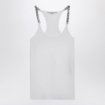 White Tank Top With Chain Straps