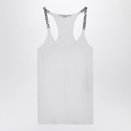 White Tank Top With Chain Straps