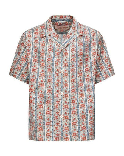 PAISLEY PATTERN COTTON SHORT SLEEVE SHIRT