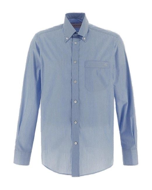 STRIPED BUTTON-UP SHIRT