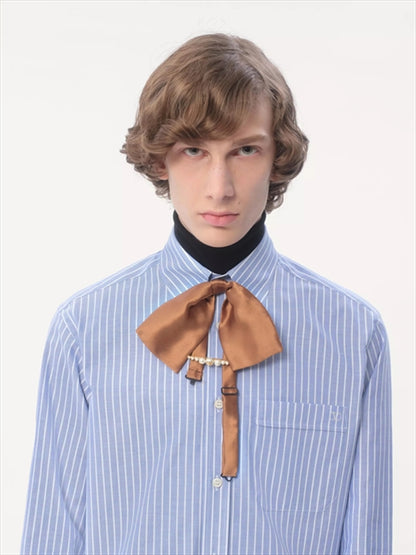 STRIPED BUTTON-UP SHIRT