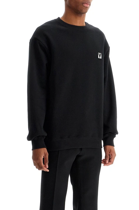 CREWNECK SWEATSHIRT WITH CHEZ VALENTINO PATCH
