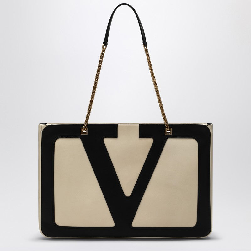 Large Viva Superstar bag in butter white/black