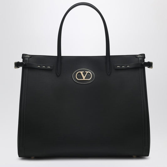 Black leather medium Antibes tote bag