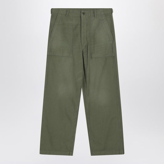 Military Green Cotton Trousers