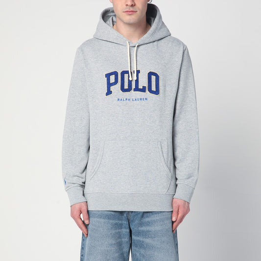 Grey Cotton Sweatshirt With Logo