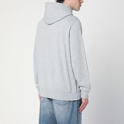 Grey Cotton Sweatshirt With Logo