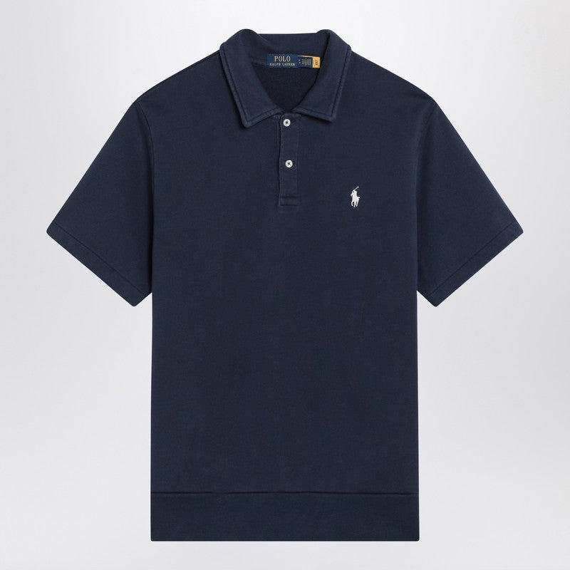 Navy Blue Polo Shirt In Cotton