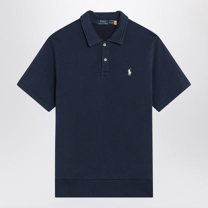 Navy Blue Polo Shirt In Cotton