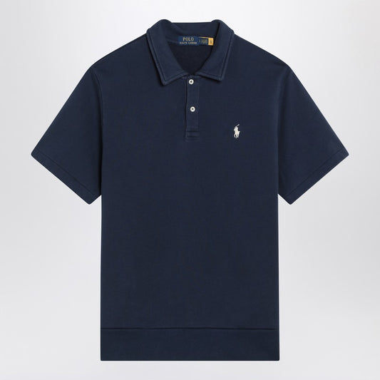 Navy Blue Polo Shirt In Cotton