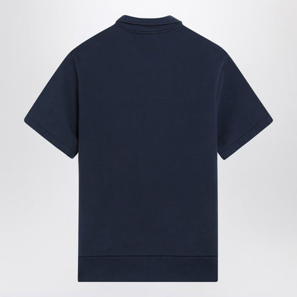 Navy Blue Polo Shirt In Cotton