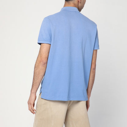 Light Blue Polo With Polo Bear Custom Slim-Fit